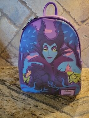 Disney Loungefly Maleficent Purple Mini Backpack